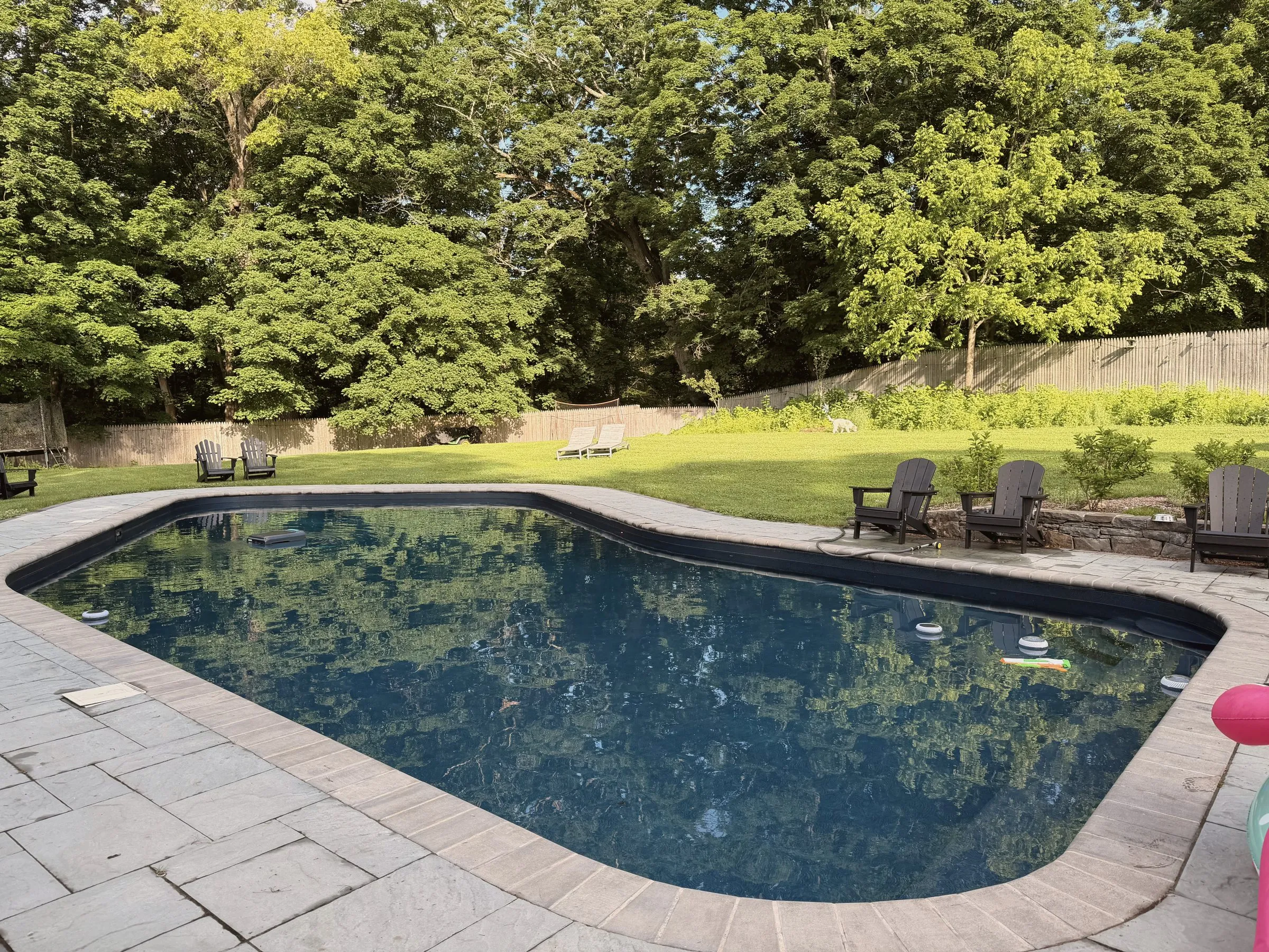 The heated pool and bluestone surround