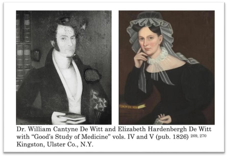 Portraits of Dr. and Mrs. De Witt, attributed to Ammi Phillips